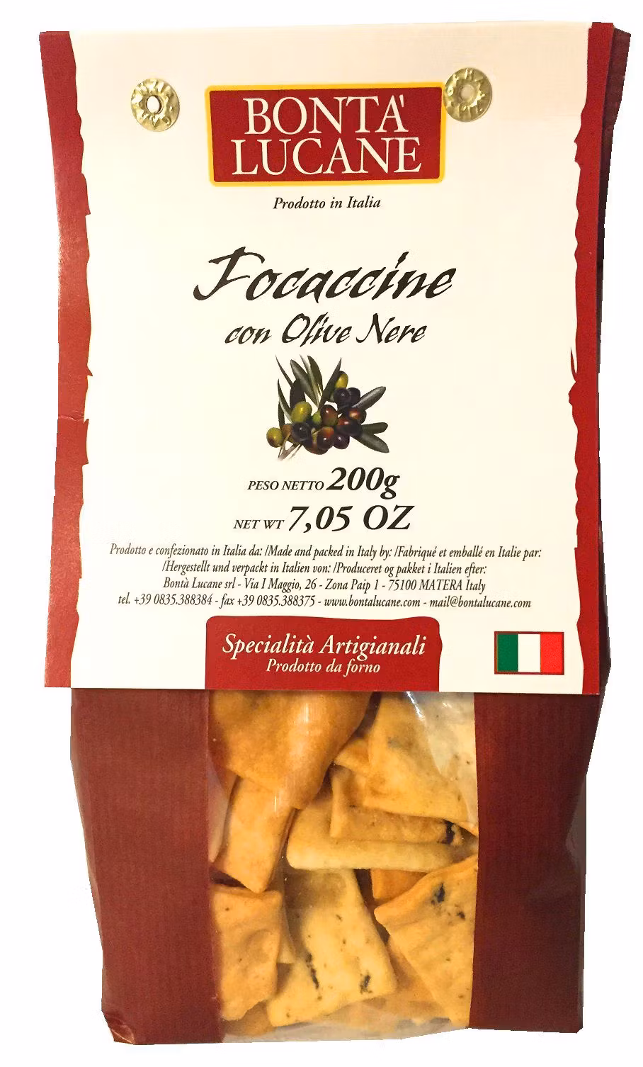 Bonta Lucane - Focaccine Svarta Oliver, 200g