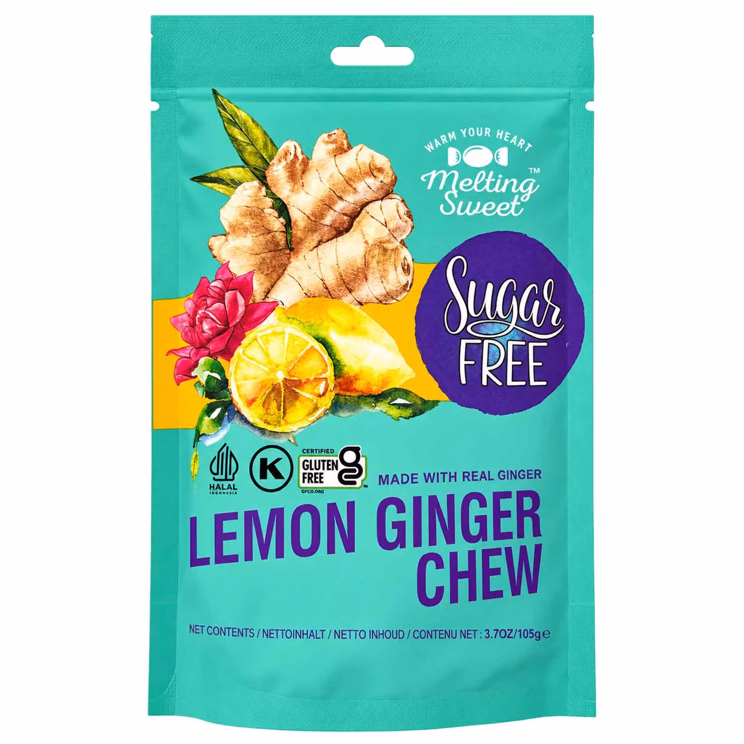 Melting Sweet - Lemon Ginger Chew, 52g