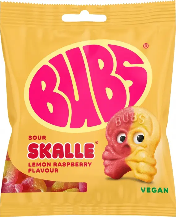 Bubs - Sour Skalle Lemon Raspberry Flavour, 155g