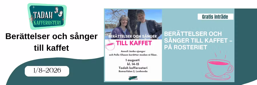 Berättelser och sånger till kaffet på TADAH kafferosteri