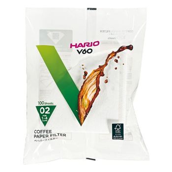 Hario V60 kaffefilter storlek 02, 100 st