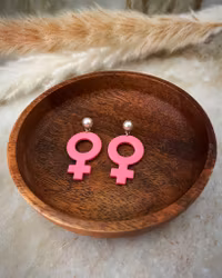 Kvinnosymbol Rosa med Pärla