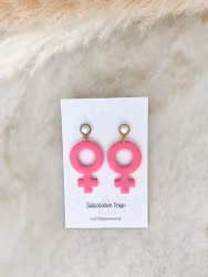 Kvinnosymbol Rosa med Pärla