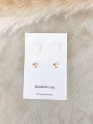 2-pack Studs Vit & Guld