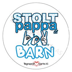 `Tess` Stolt pappa til døv barn - blå