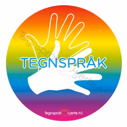 Tegnspråk - blå tekst