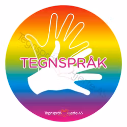 Tegnspråk - rosa tekst