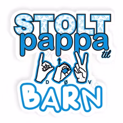 `Tess` Stolt pappa til døv barn - blå