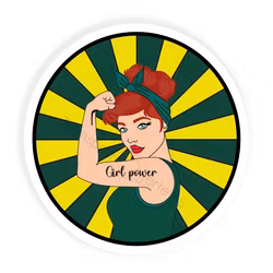 Girl power - tattoo - grønn (grønn/gul)