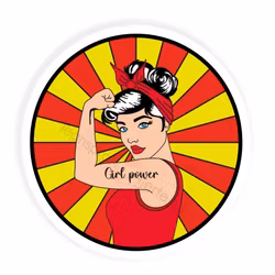 Girl power - tattoo - rød (rød/gul)