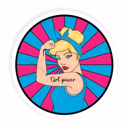 Girl power - tattoo - turkis (rosa/turkis)
