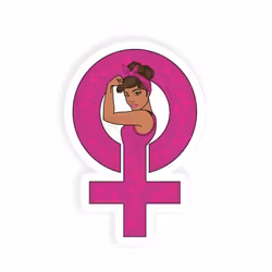 Jente symbol - brunt hår