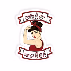 Girl power - mørk rød