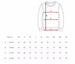 Svart hettegenser - PEACE med roser