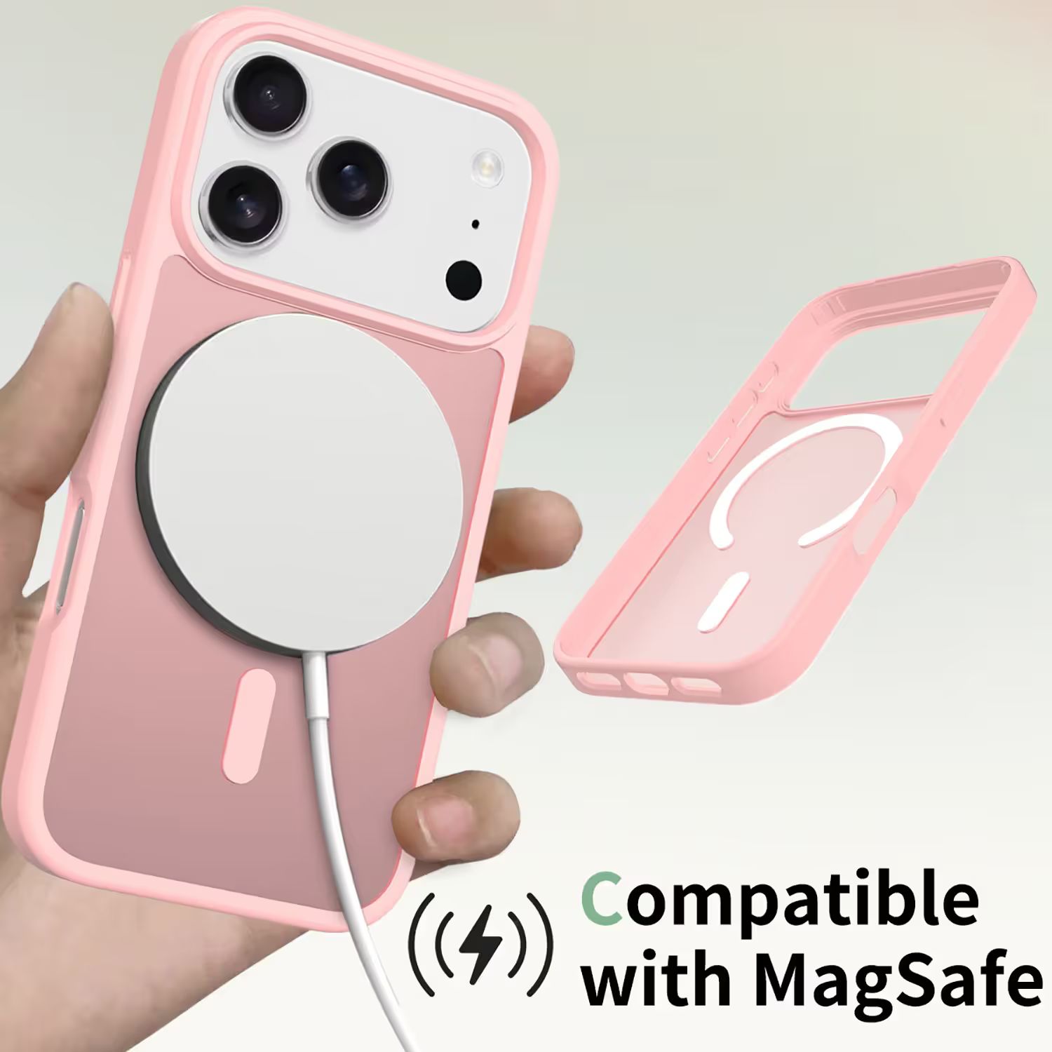 iPhone 18 Pro MagSafe Silikonskal–Rosa