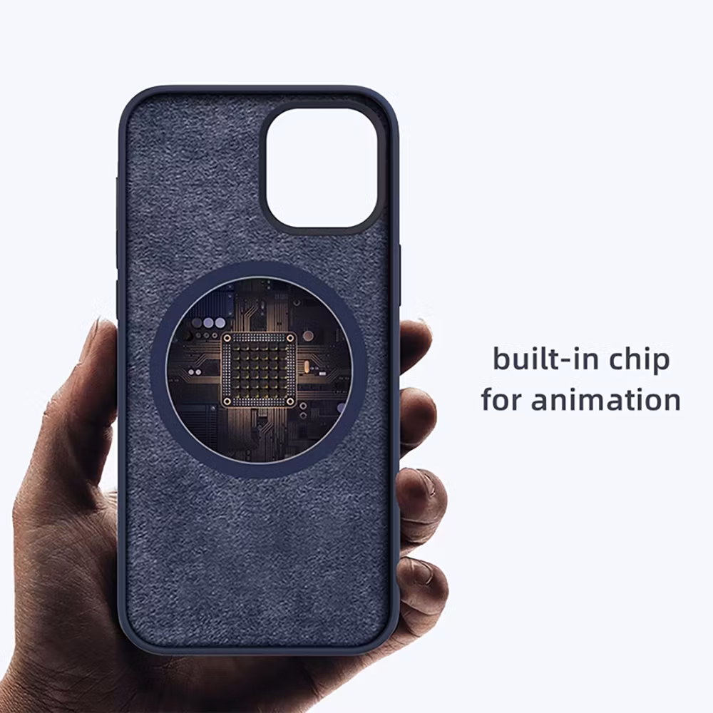 iPhone 12 Pro Max Silikonskal med Magnet Blue Jay