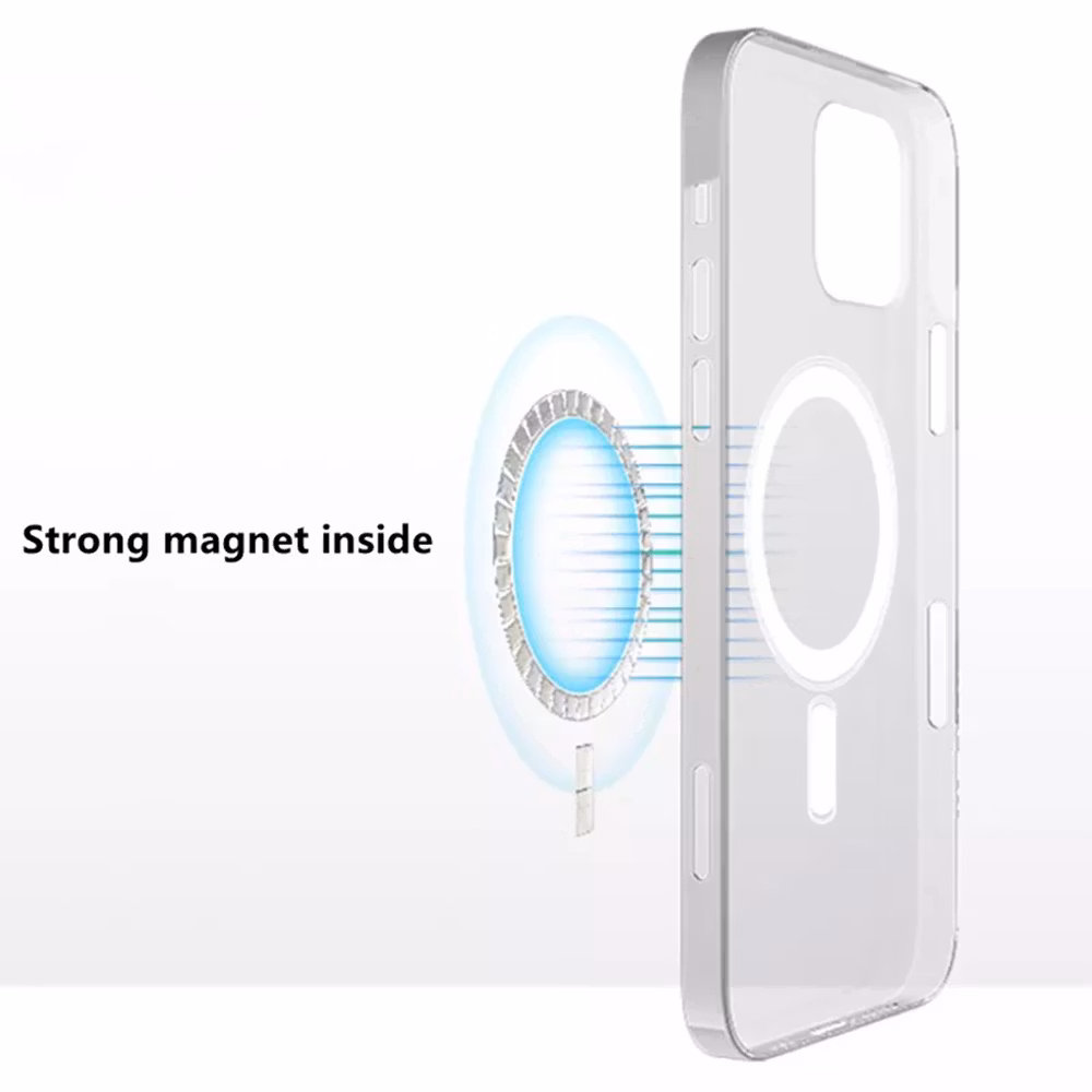 iPhone 12 Pro Max Silikonskal med Magnet Blue Jay