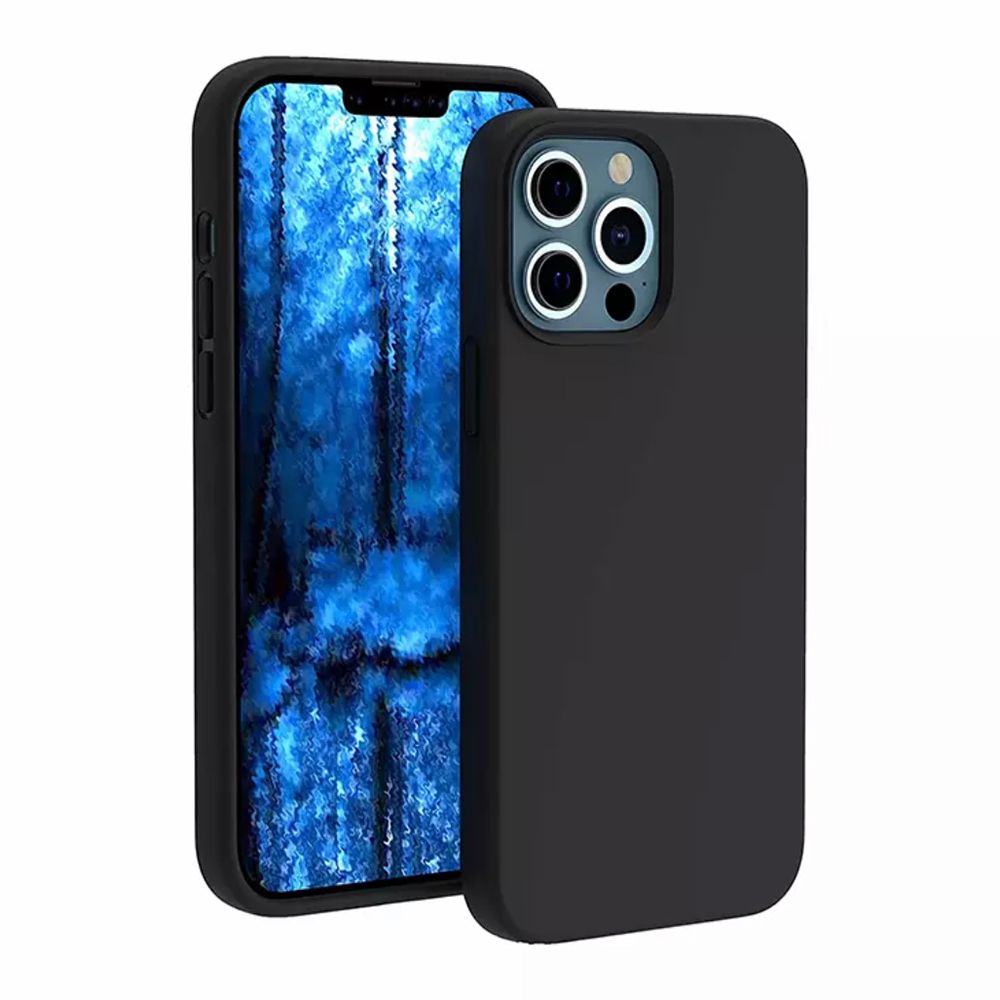 iPhone 12/12Pro MC silikonskal i svart färg