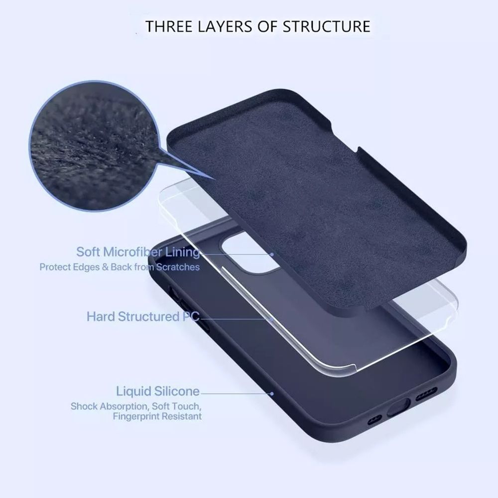 iPhone 13 Pro Max MC Silikonskal mörkblå