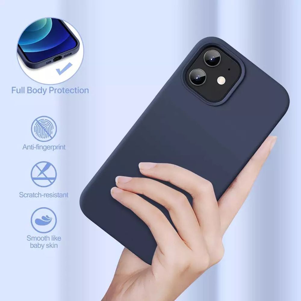 iPhone 13 Pro Max MC Silikonskal mörkblå