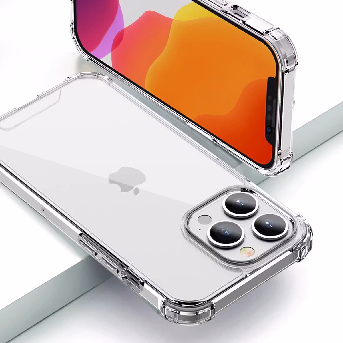 iPhone 14 Pro Shockproof Silicone Case Transparent