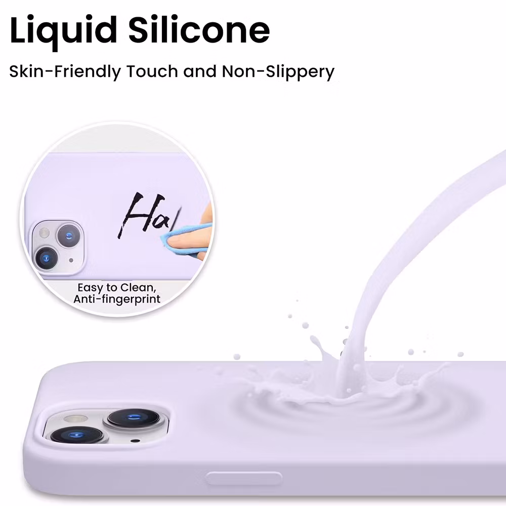 iPhone 14 Plus Silikonskal med MagSafe - syrenblå