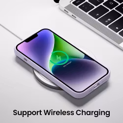 iPhone 14 Plus Silikonskal med MagSafe - syrenblå