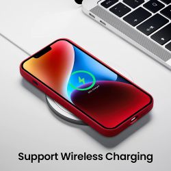 iPhone 14 Pro Max MC silikonskal med MagSafe - röd