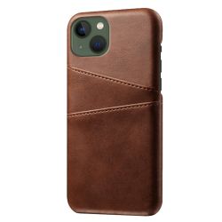 iPhone 14 Plus Skal med Kortfack Brun