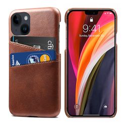 iPhone 14 Plus Skal med Kortfack Brun