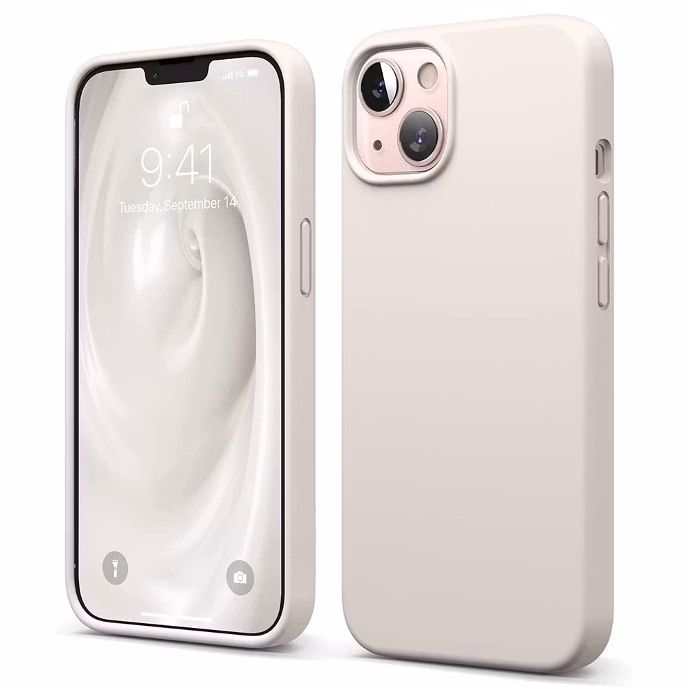 iPhone 14 Plus MC Silikonskal Stone färg