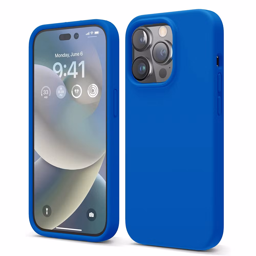 iPhone 14 Pro MC Silikonskal Blue