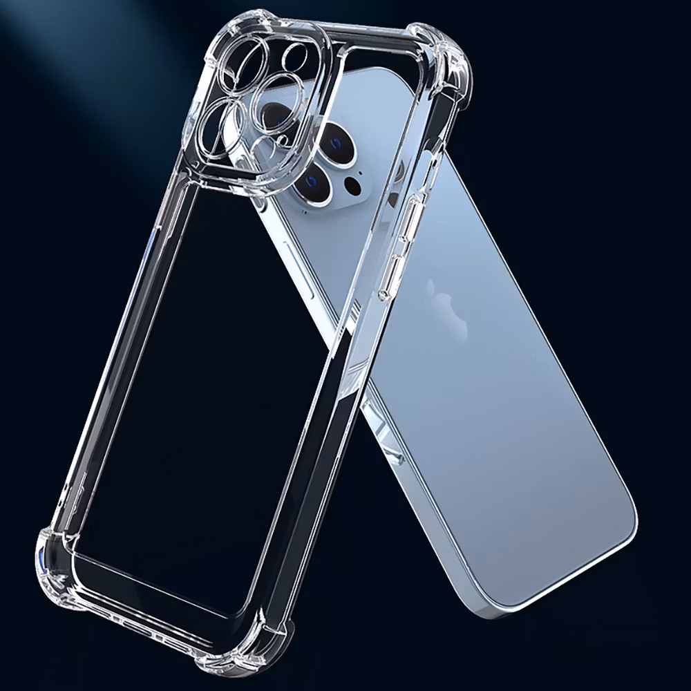 iPhone 14 Pro silikonskal med kameraskydd transparent