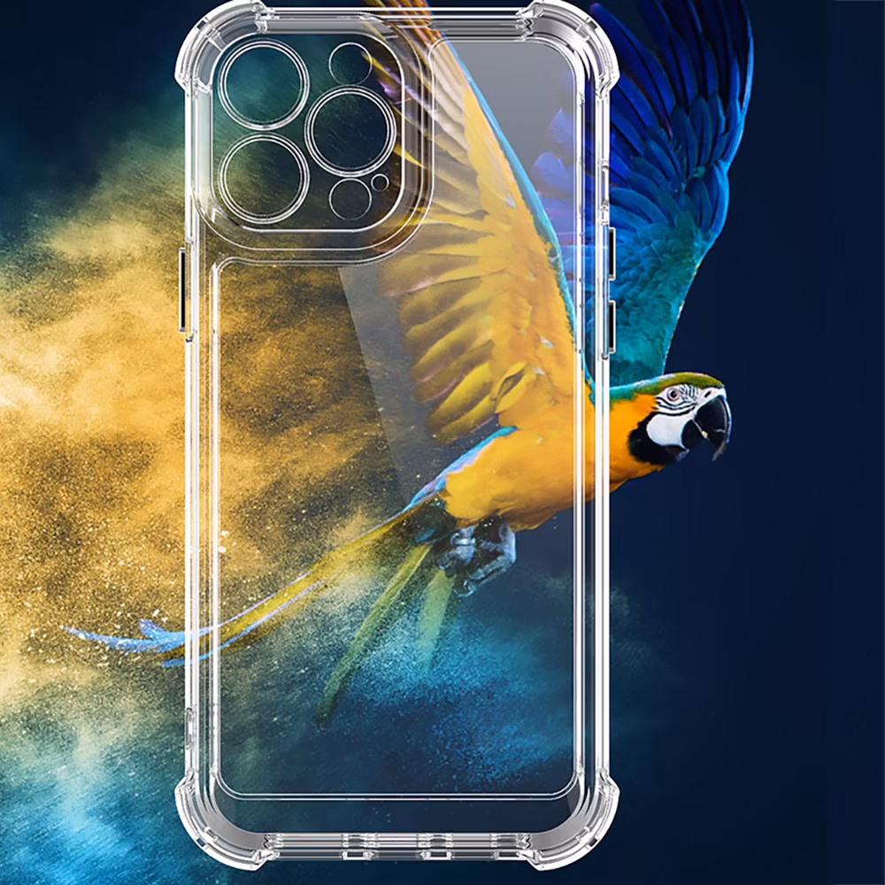 iPhone 14 Pro silikonskal med kameraskydd transparent