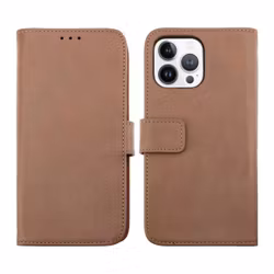 iPhone 14 Pro Max Plånboksfodral Läder Rvelon - Brun