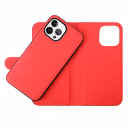 iPhone 14 Pro Max Plånboksfodral Magnet Rvelon - Röd