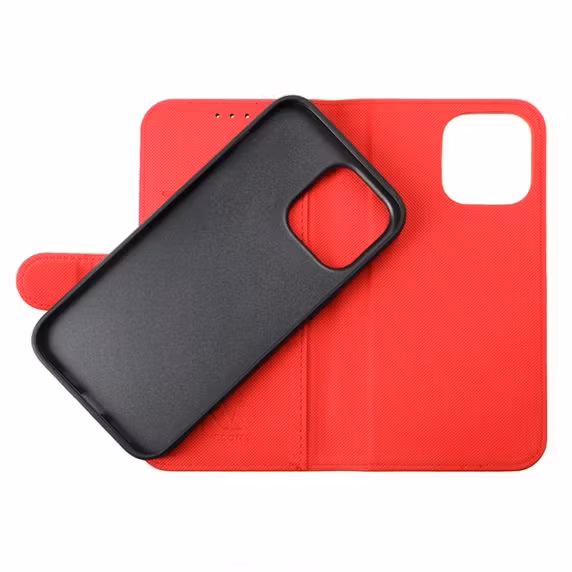 iPhone 14 Pro Max Plånboksfodral Magnet Rvelon - Röd