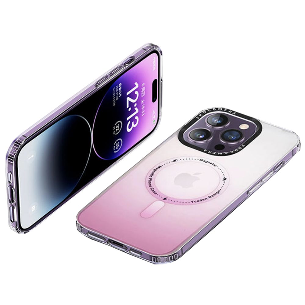 iPhone 14 Pro Stöttåligt Skal med MagSafe - Frostat Rosa