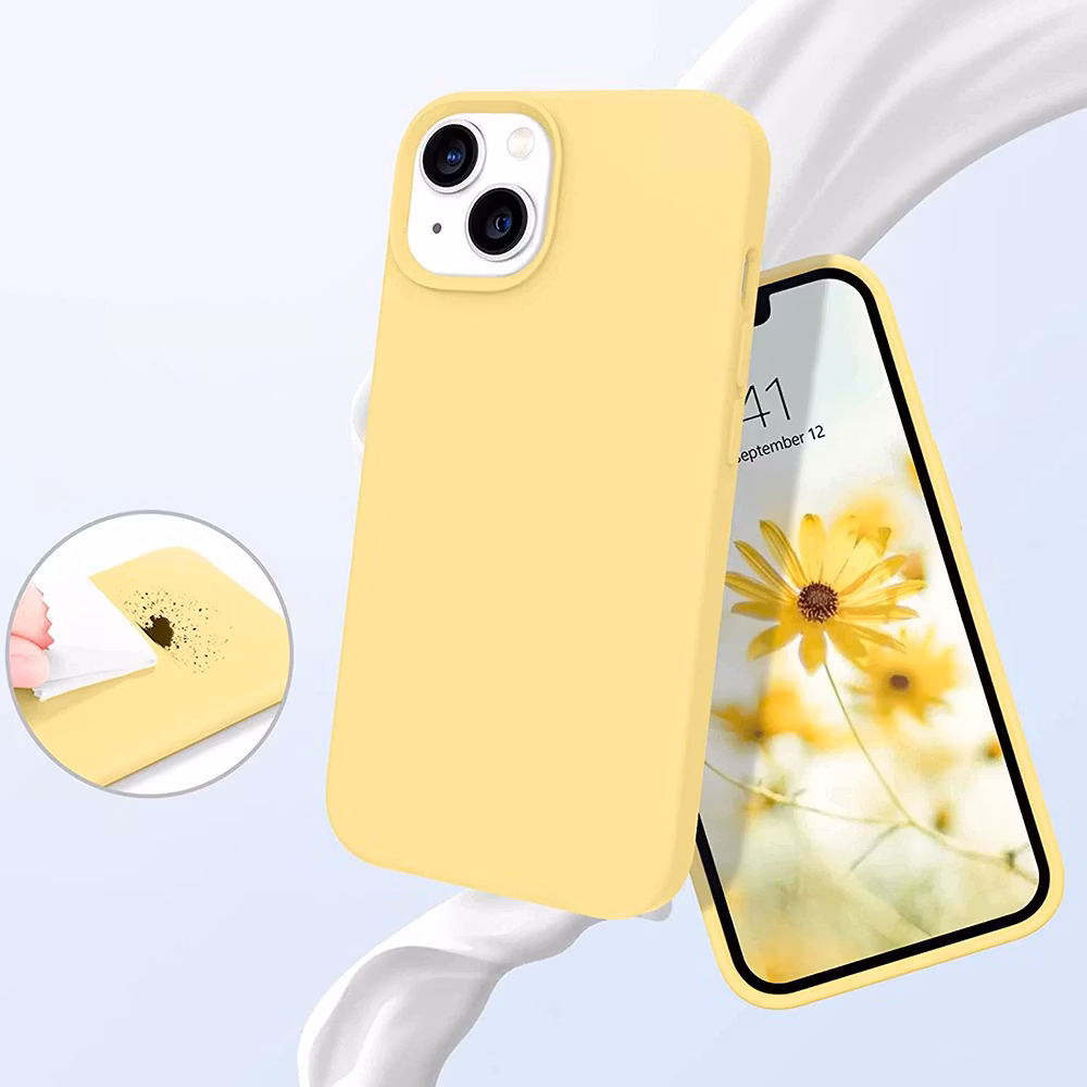 iPhone 13 MC Silikonskal Gul