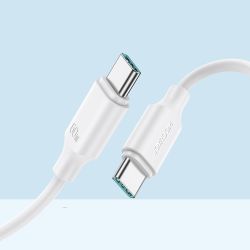 USB-C TILL USB-C 60W KABEL 25CM VIT