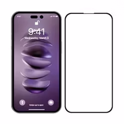 iPhone 15 Plus MC Heltäckande Skärmskydd härdat glas med förpackning