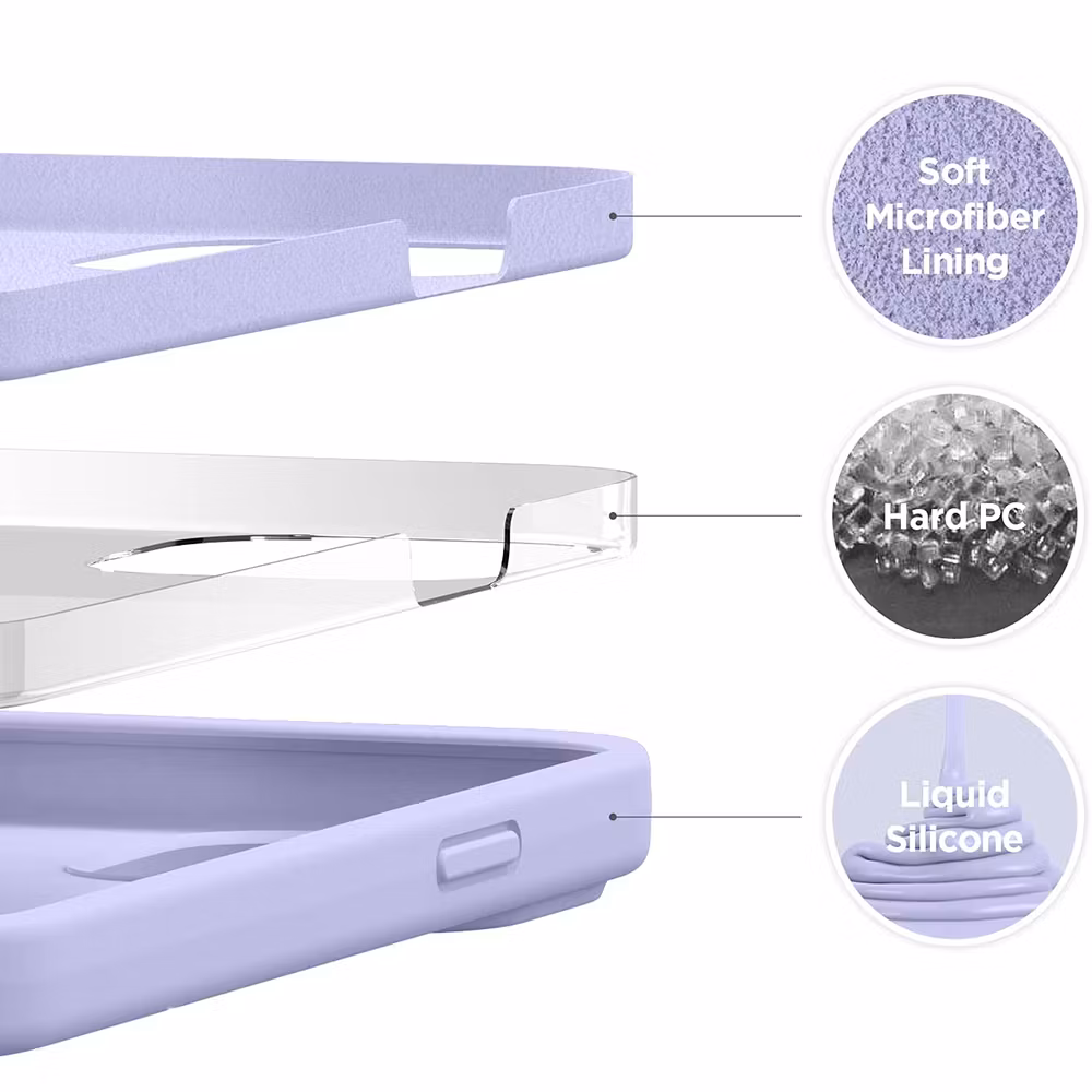 iPhone 15 Pro MC Silikonskal Lavender