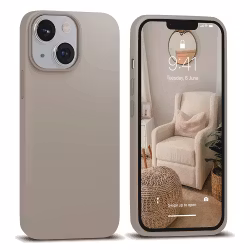 iPhone 15 Plus MC Silikonskal Pebble