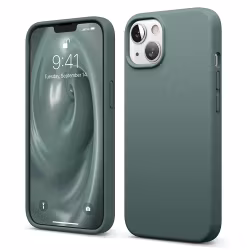 iPhone 15 MC Silikonskal Moss Green