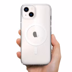 iPhone 15 Plus Clear PC Magnetic Wireless Charging Case Transparen