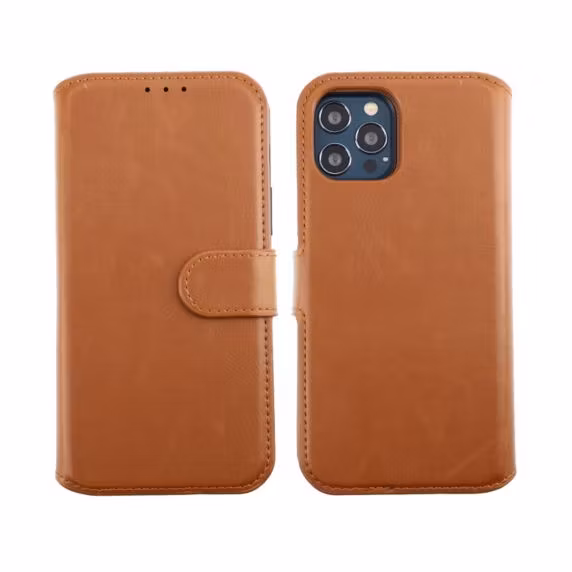 iPhone 12 / 12 Pro Plånboksfodral Magnet Brun