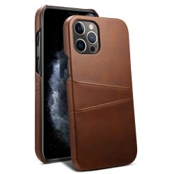iPhone 15 Pro Skal med kortfack Brun