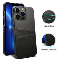 iPhone 15 Pro Skal med kortfack Svart