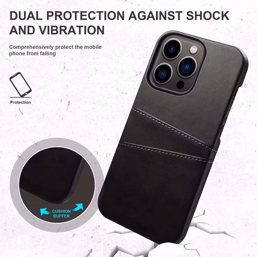 iPhone 15 Pro Max Skal med Kortfack-Svart