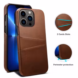 iPhone 15 Pro Max Skal med Kortfack-Brun